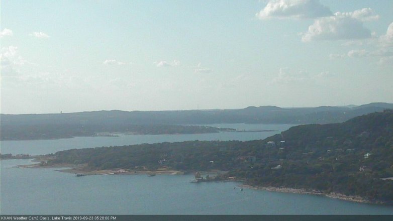 Lake Travis webcam, September 23, 2019 4:30 PM CT