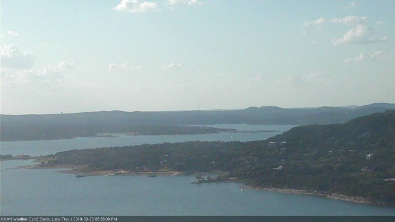 Lake Travis webcam, September 23, 2019 4:40 PM CT