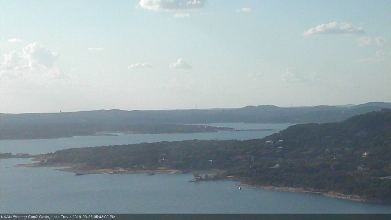 Lake Travis webcam, September 23, 2019 4:45 PM CT