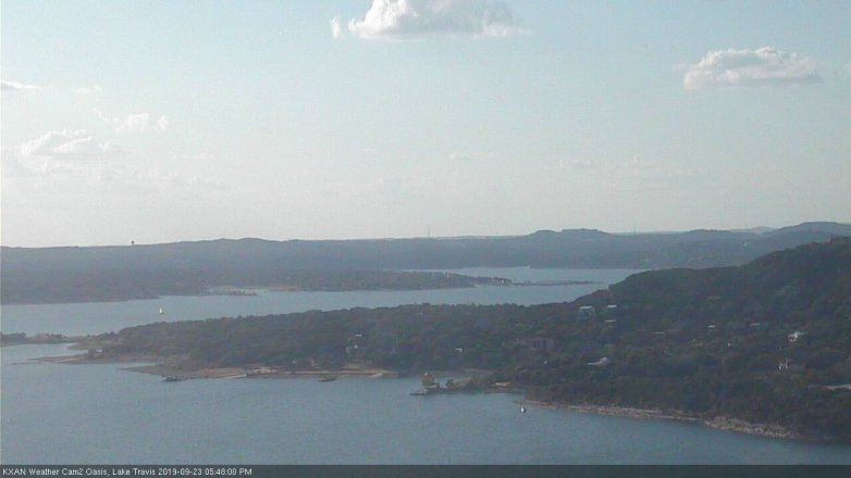 Lake Travis webcam, September 23, 2019 4:50 PM CT