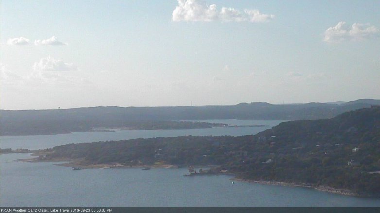 Lake Travis webcam, September 23, 2019 4:55 PM CT