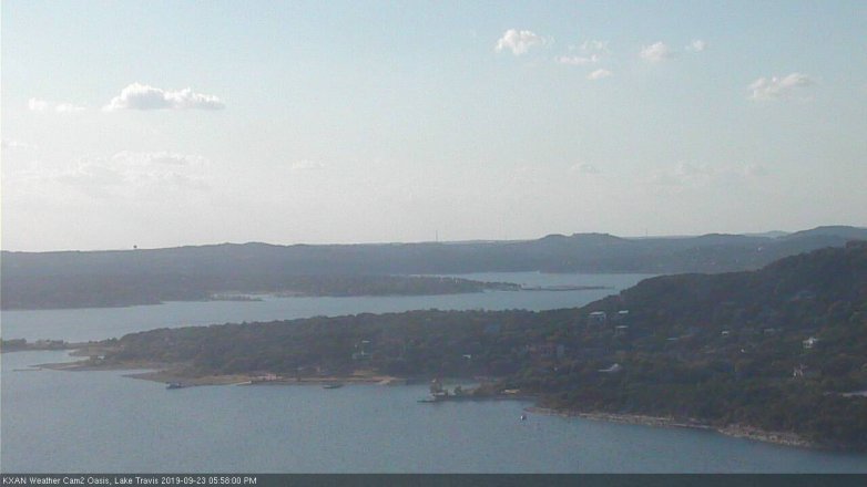 Lake Travis webcam, September 23, 2019 5:00 PM CT
