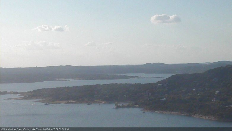 Lake Travis webcam, September 23, 2019 5:05 PM CT