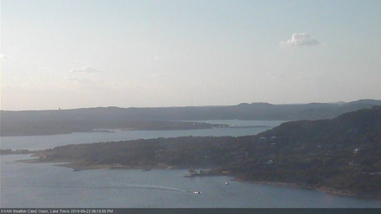 Lake Travis webcam, September 23, 2019 5:20 PM CT