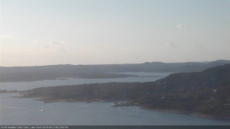 Lake Travis webcam, September 23, 2019 5:25 PM CT