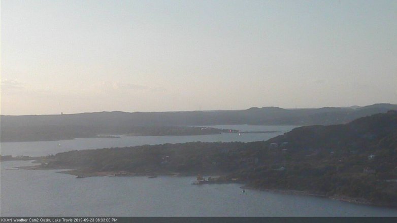 Lake Travis webcam, September 23, 2019 5:35 PM CT