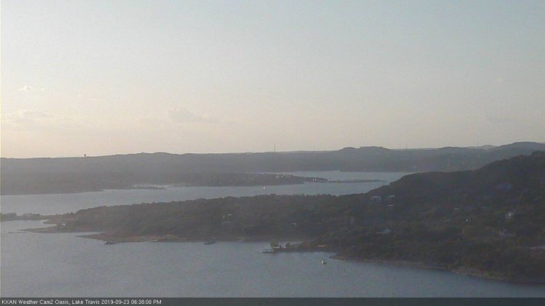 Lake Travis webcam, September 23, 2019 5:40 PM CT