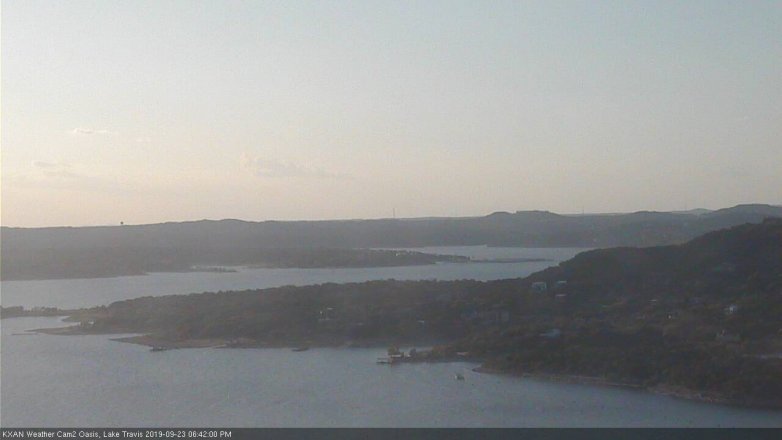 Lake Travis webcam, September 23, 2019 5:45 PM CT