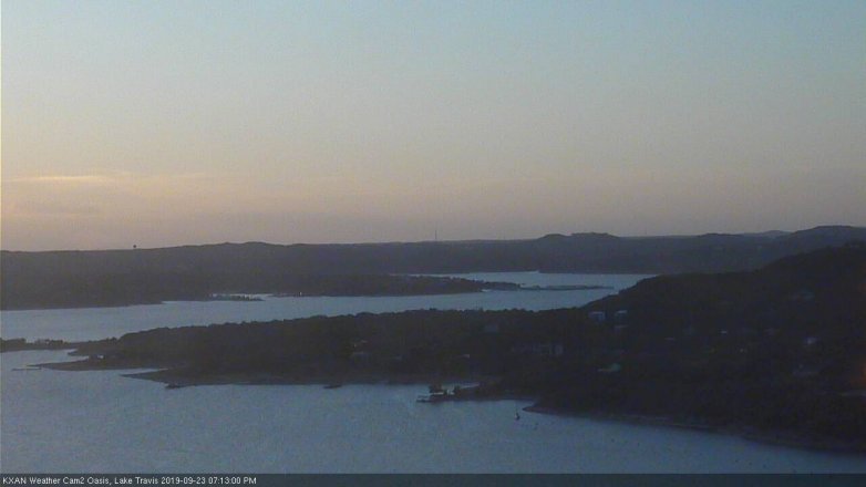 Lake Travis webcam, September 23, 2019 6:15 PM CT