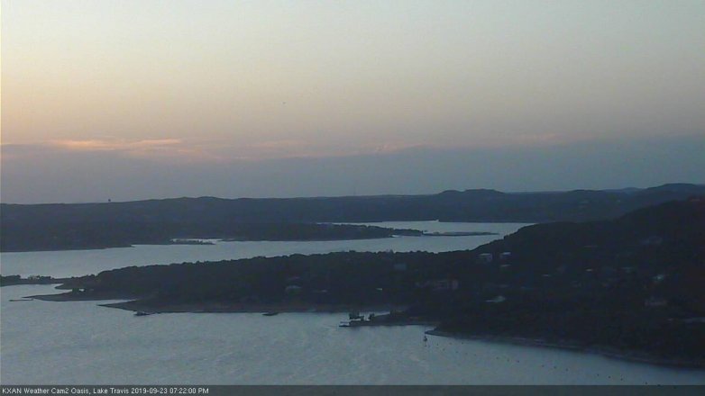 Lake Travis webcam, September 23, 2019 6:25 PM CT