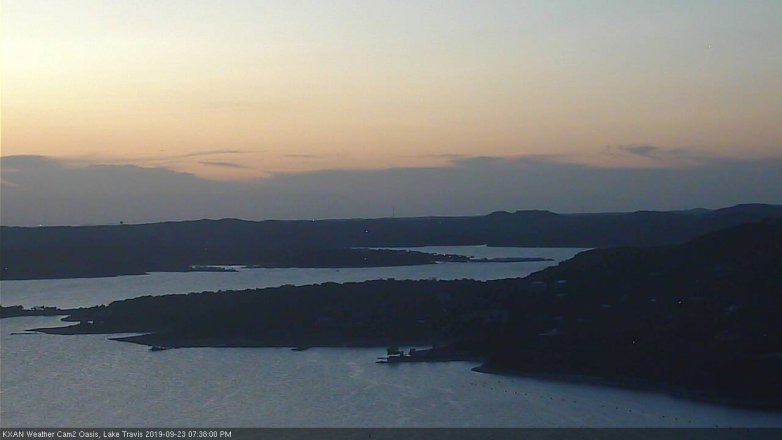 Lake Travis webcam, September 23, 2019 6:40 PM CT