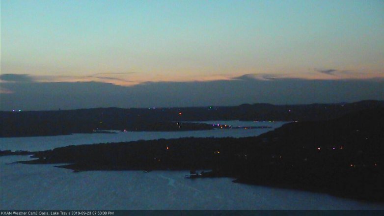 Lake Travis webcam, September 23, 2019 6:55 PM CT