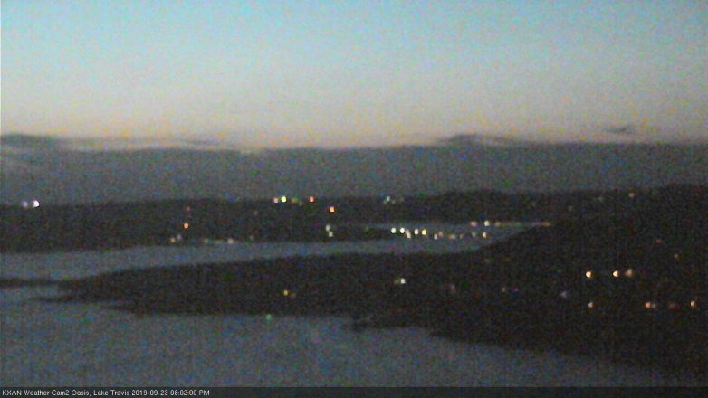 Lake Travis webcam, September 23, 2019 7:05 PM CT