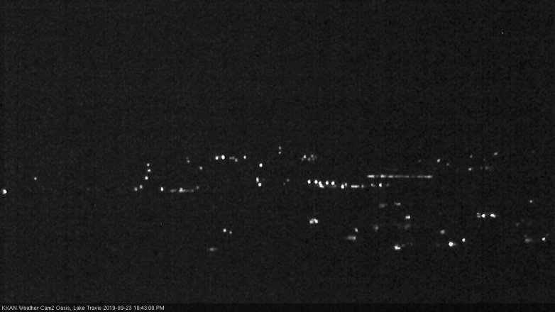 Lake Travis webcam, September 23, 2019 9:45 PM CT