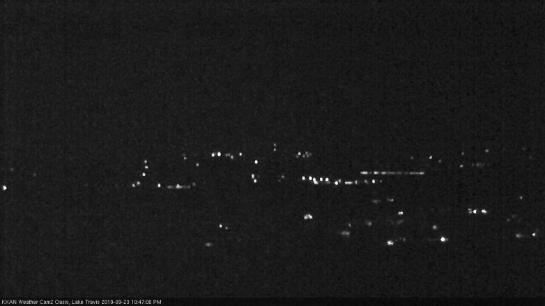 Lake Travis webcam, September 23, 2019 9:50 PM CT