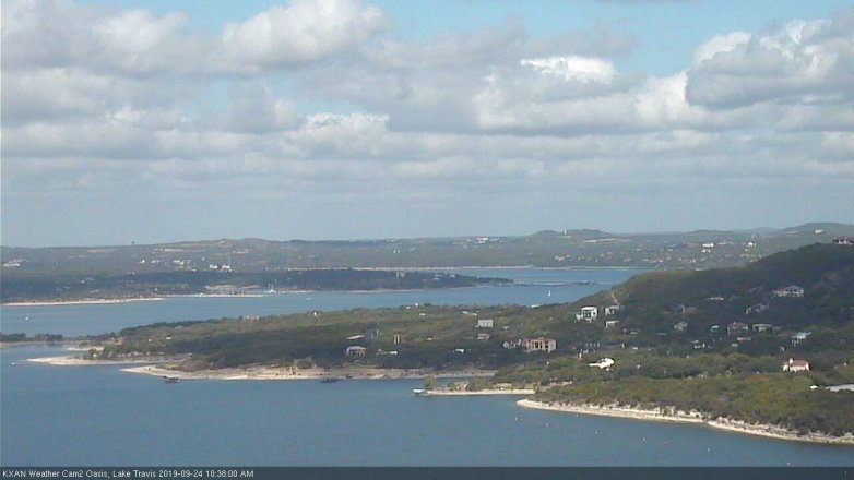Lake Travis webcam, September 24, 2019 9:40 AM CT