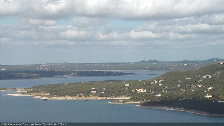 Lake Travis webcam, September 24, 2019 9:45 AM CT