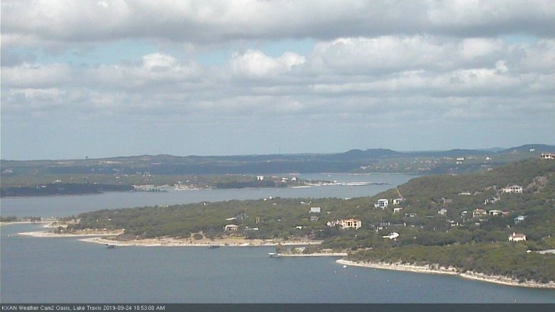 Lake Travis webcam, September 24, 2019 9:55 AM CT