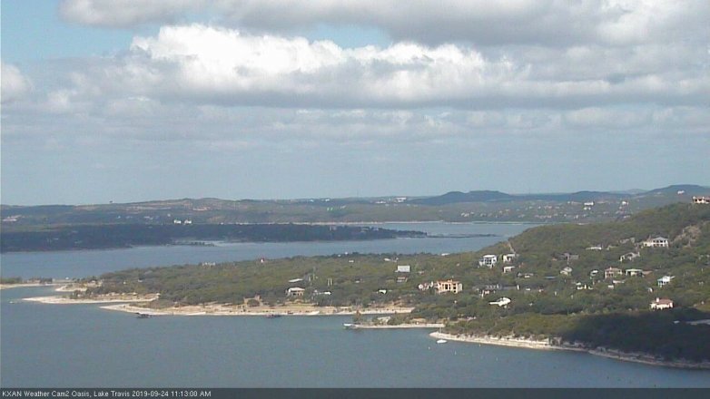 Lake Travis webcam, September 24, 2019 10:15 AM CT