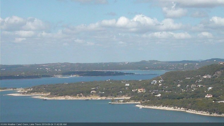 Lake Travis webcam, September 24, 2019 10:45 AM CT