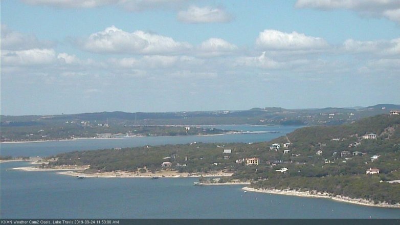 Lake Travis webcam, September 24, 2019 10:55 AM CT