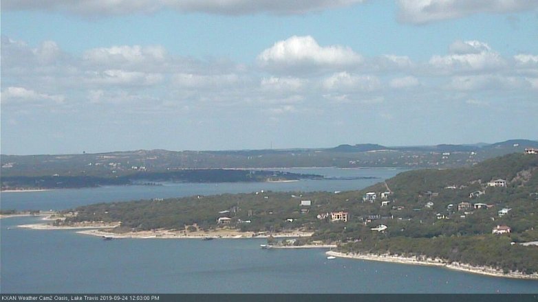 Lake Travis webcam, September 24, 2019 11:05 AM CT