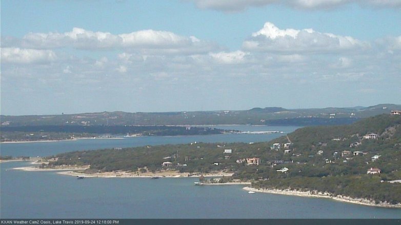 Lake Travis webcam, September 24, 2019 11:20 AM CT