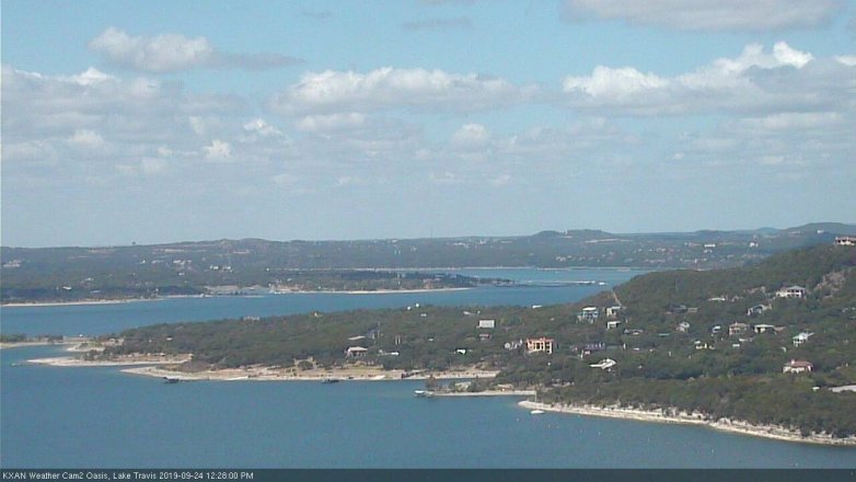 Lake Travis webcam, September 24, 2019 11:30 AM CT