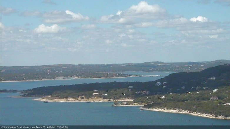 Lake Travis webcam, September 24, 2019 12:00 PM CT