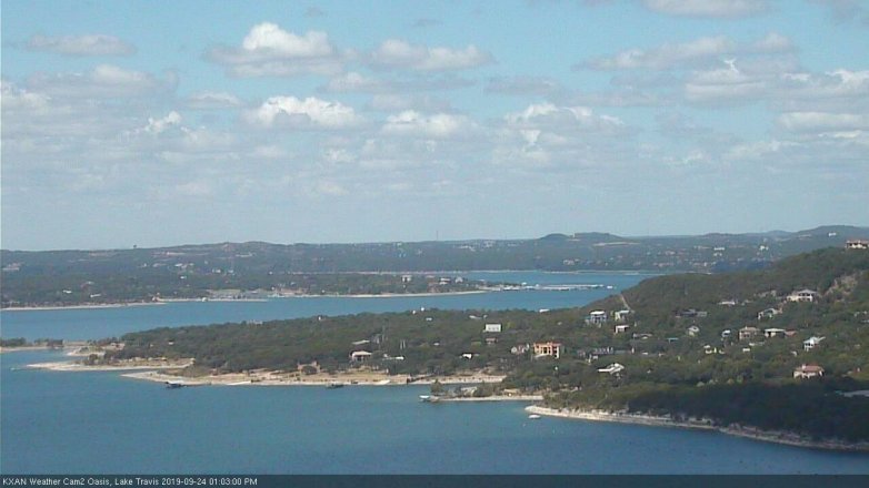 Lake Travis webcam, September 24, 2019 12:05 PM CT