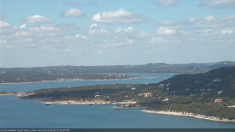 Lake Travis webcam, September 24, 2019 12:10 PM CT