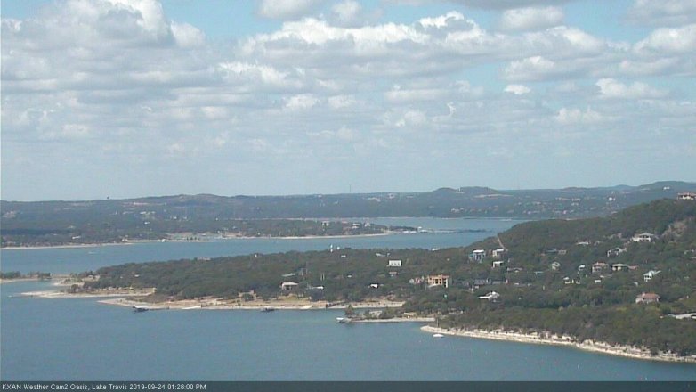 Lake Travis webcam, September 24, 2019 12:30 PM CT