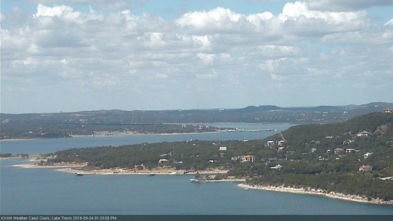 Lake Travis webcam, September 24, 2019 12:35 PM CT