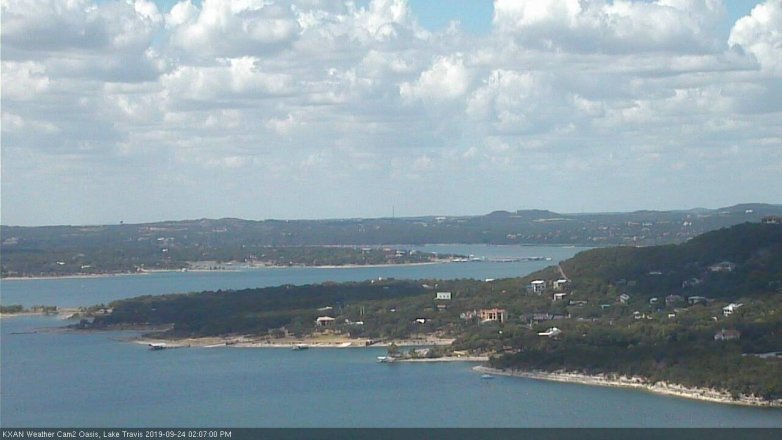 Lake Travis webcam, September 24, 2019 1:10 PM CT