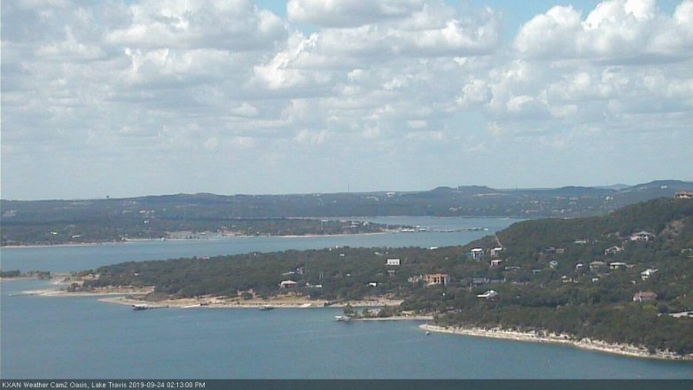 Lake Travis webcam, September 24, 2019 1:15 PM CT