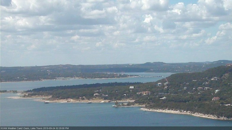 Lake Travis webcam, September 24, 2019 1:30 PM CT