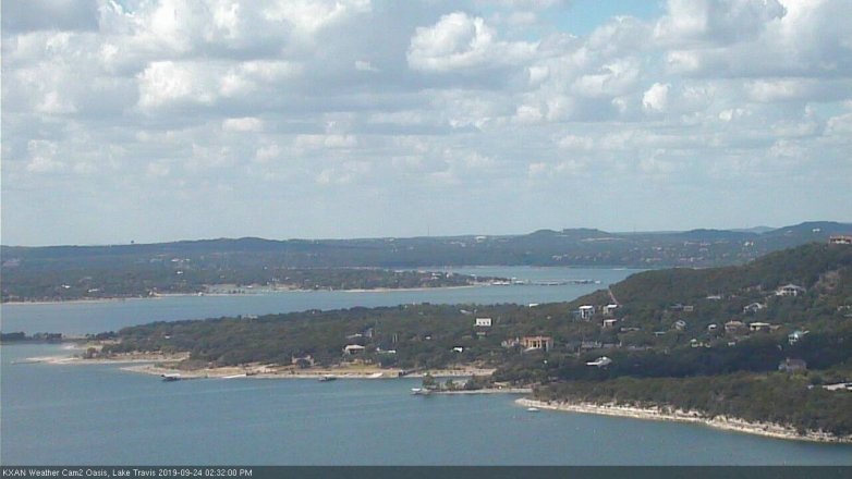 Lake Travis webcam, September 24, 2019 1:35 PM CT