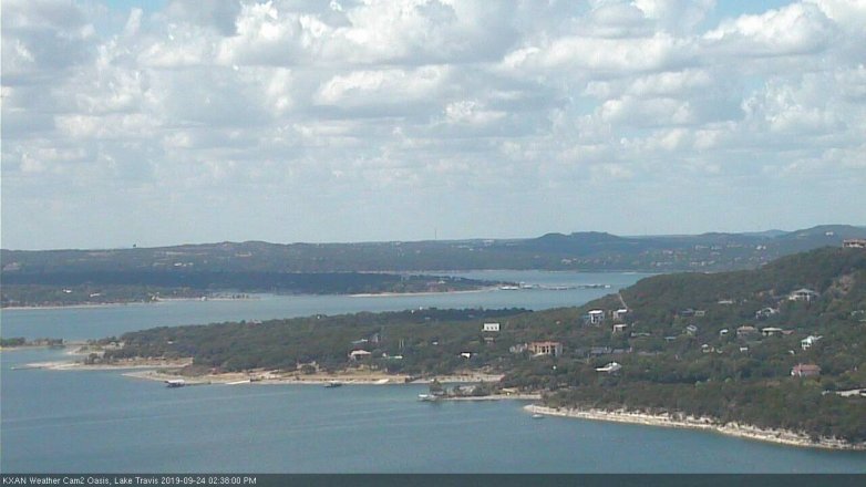 Lake Travis webcam, September 24, 2019 1:40 PM CT