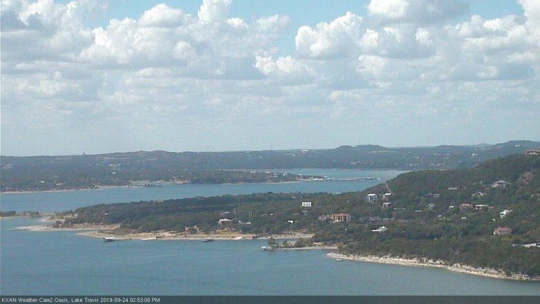 Lake Travis webcam, September 24, 2019 1:55 PM CT