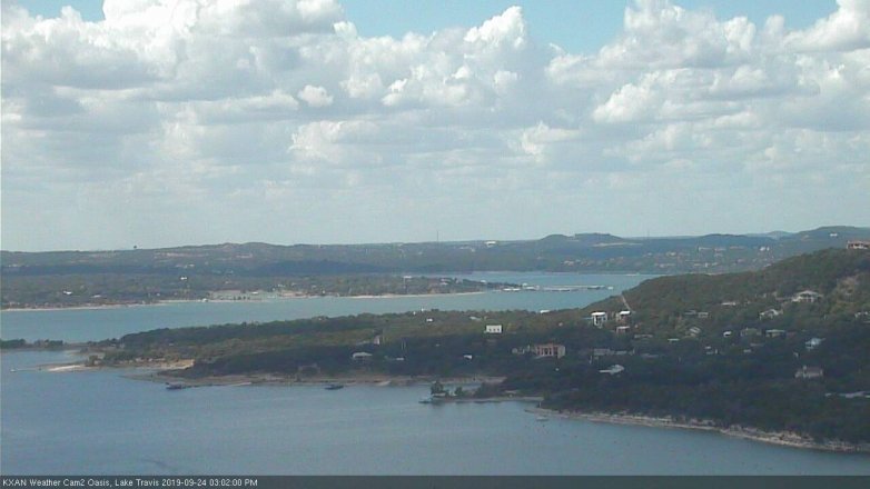 Lake Travis webcam, September 24, 2019 2:05 PM CT