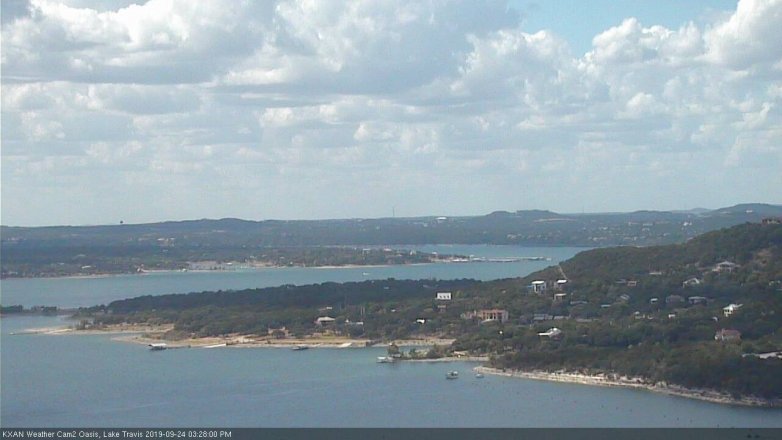 Lake Travis webcam, September 24, 2019 2:30 PM CT