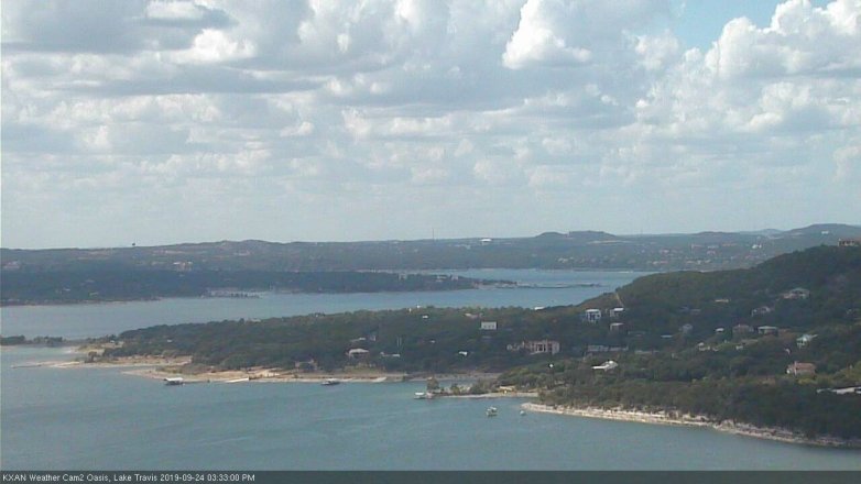 Lake Travis webcam, September 24, 2019 2:35 PM CT