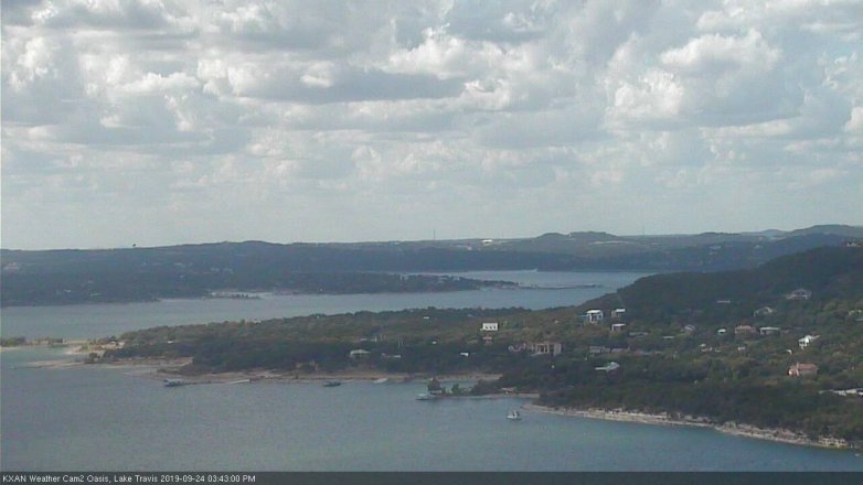 Lake Travis webcam, September 24, 2019 2:45 PM CT