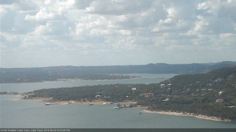 Lake Travis webcam, September 24, 2019 2:55 PM CT
