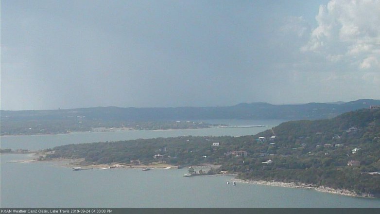 Lake Travis webcam, September 24, 2019 3:35 PM CT