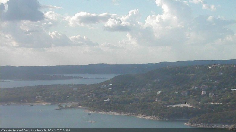 Lake Travis webcam, September 24, 2019 4:40 PM CT