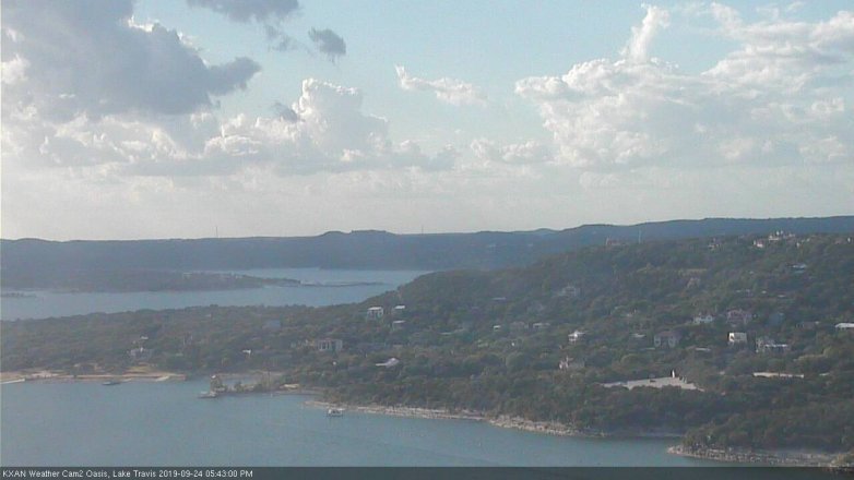Lake Travis webcam, September 24, 2019 4:45 PM CT