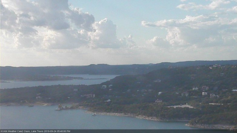 Lake Travis webcam, September 24, 2019 4:50 PM CT