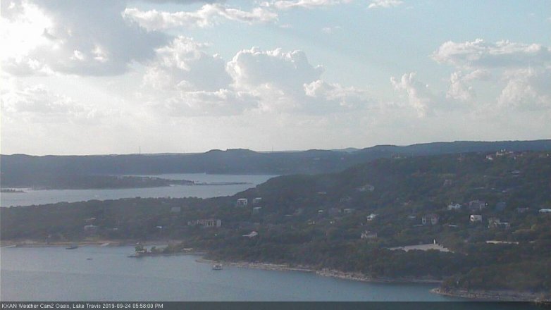 Lake Travis webcam, September 24, 2019 5:00 PM CT