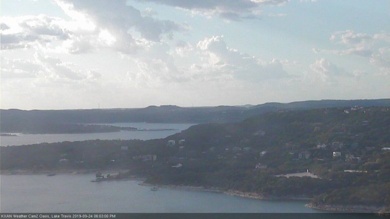 Lake Travis webcam, September 24, 2019 5:05 PM CT